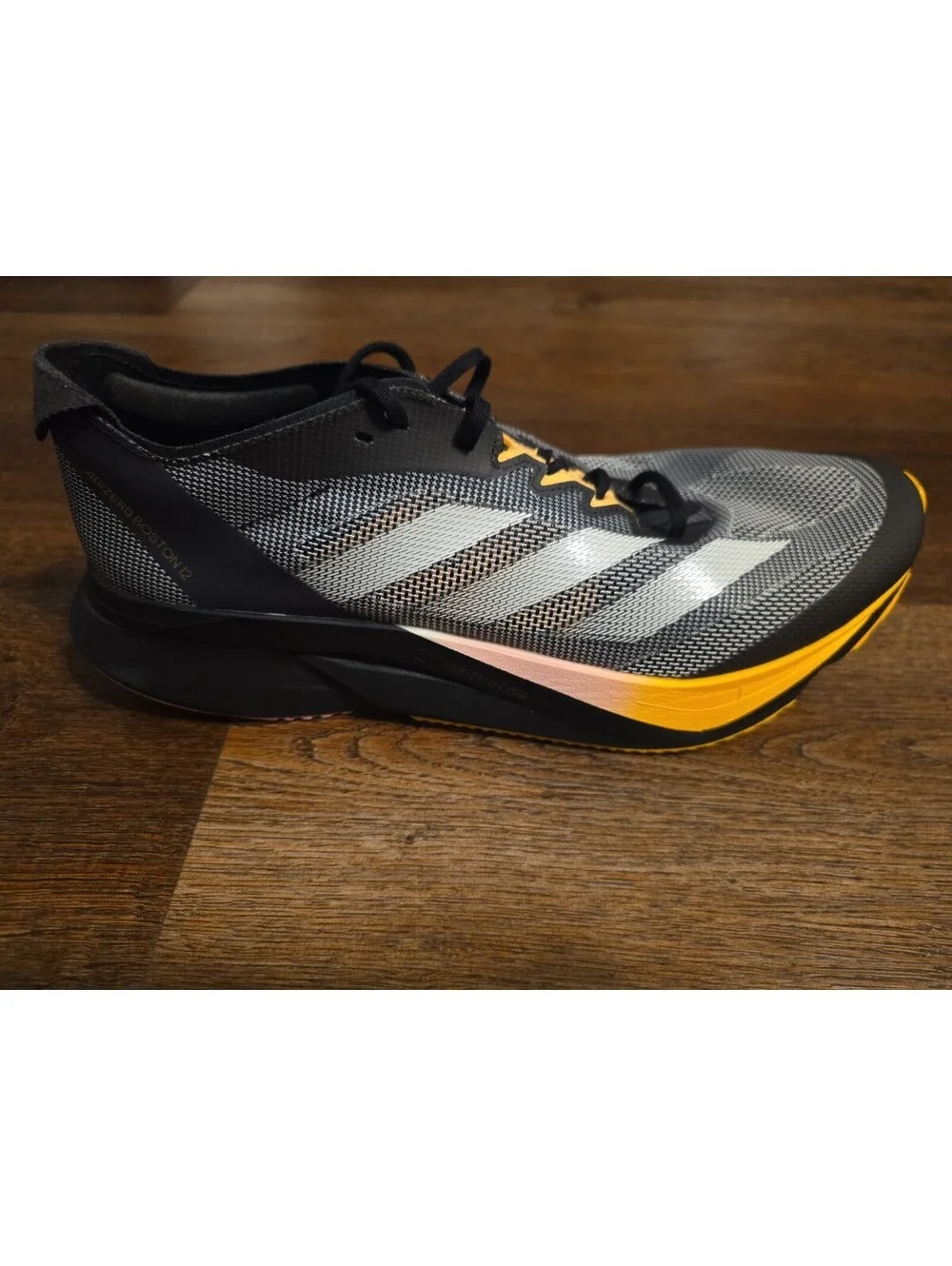 Size 10.5 Adidas Adizero Boston 12 2024 Athlete Pack Core Black Spark Men IF9212